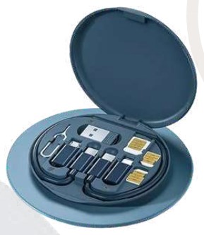 Multi Purpose Data Cable Set for Charging and Daily Device Connectivity, Compact Tech Accessory for Office Use, Travel Carry, Promotional Gifting and Everyday Utility